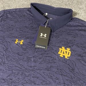Notre Dame Fighting Irish Under Armour Drive Camo Jacquard  Mens XL Polo NWT